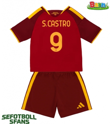 AS Roma Santiago Castro #9 Hemmaställ Barn 2026-27 Kortärmad (+ Korta byxor)